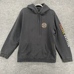 Brixton Sweater Mens XL Black Logo Pullover Sweatshirt Hoodie Workwear Outdoor